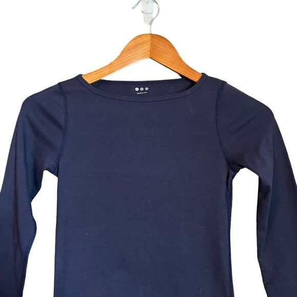 3 for $30! Three dots navy 3/4 sleeve tee - Picture 2 of 6